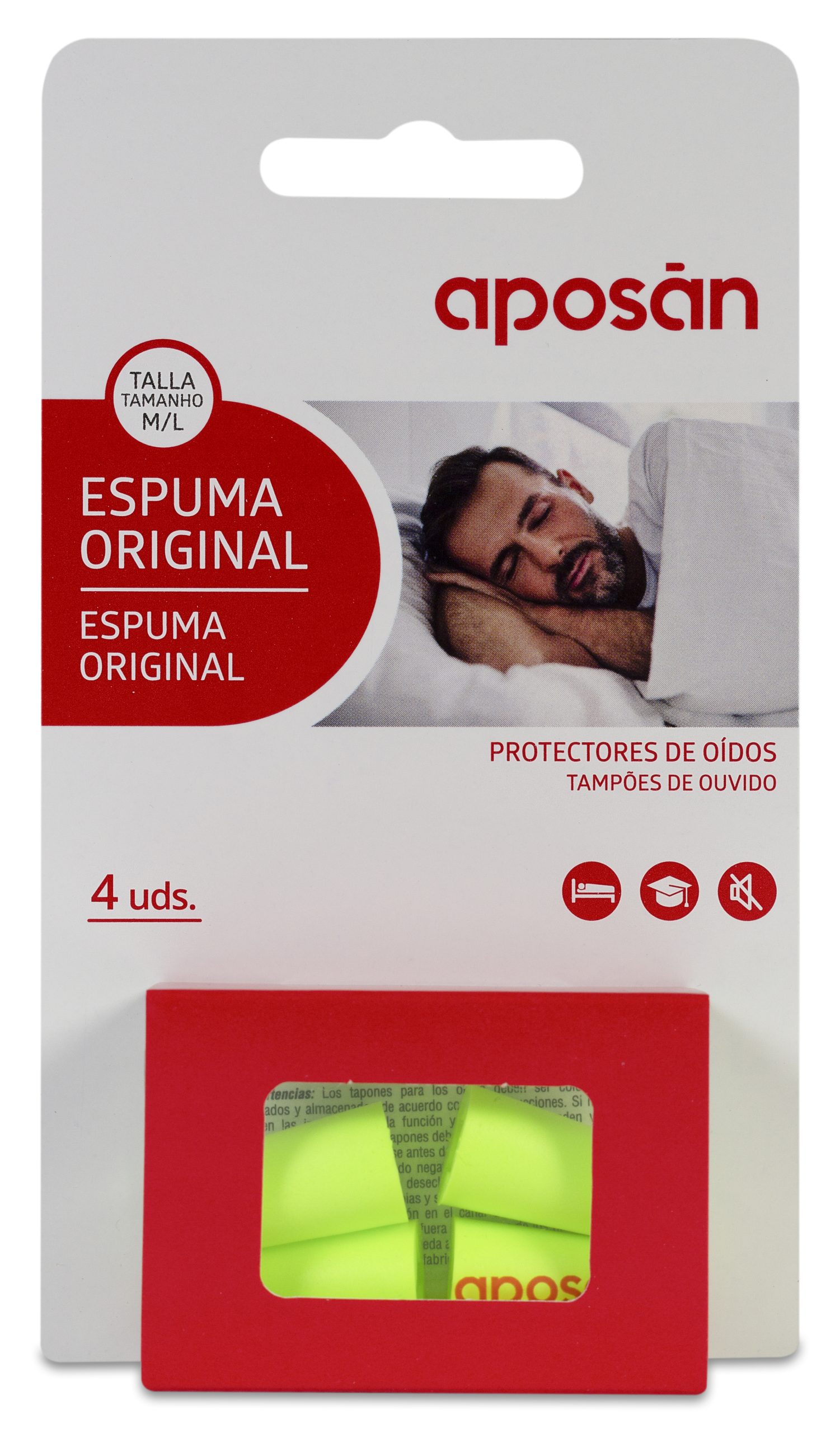 Aposan Tampao Espuma Original M/L X4