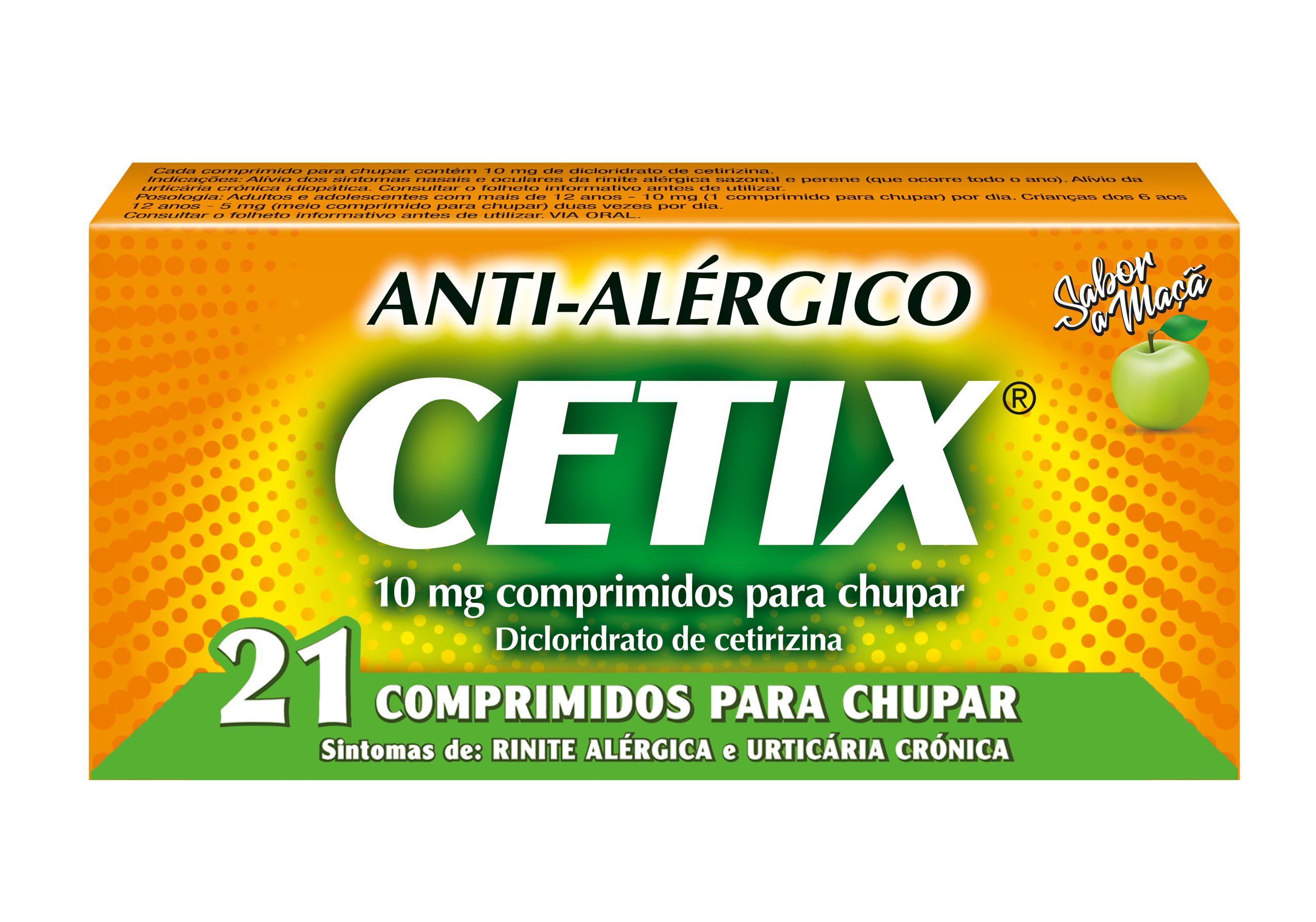 Cetix , 10 mg Blister 21 Unidade(s) Comp chupar