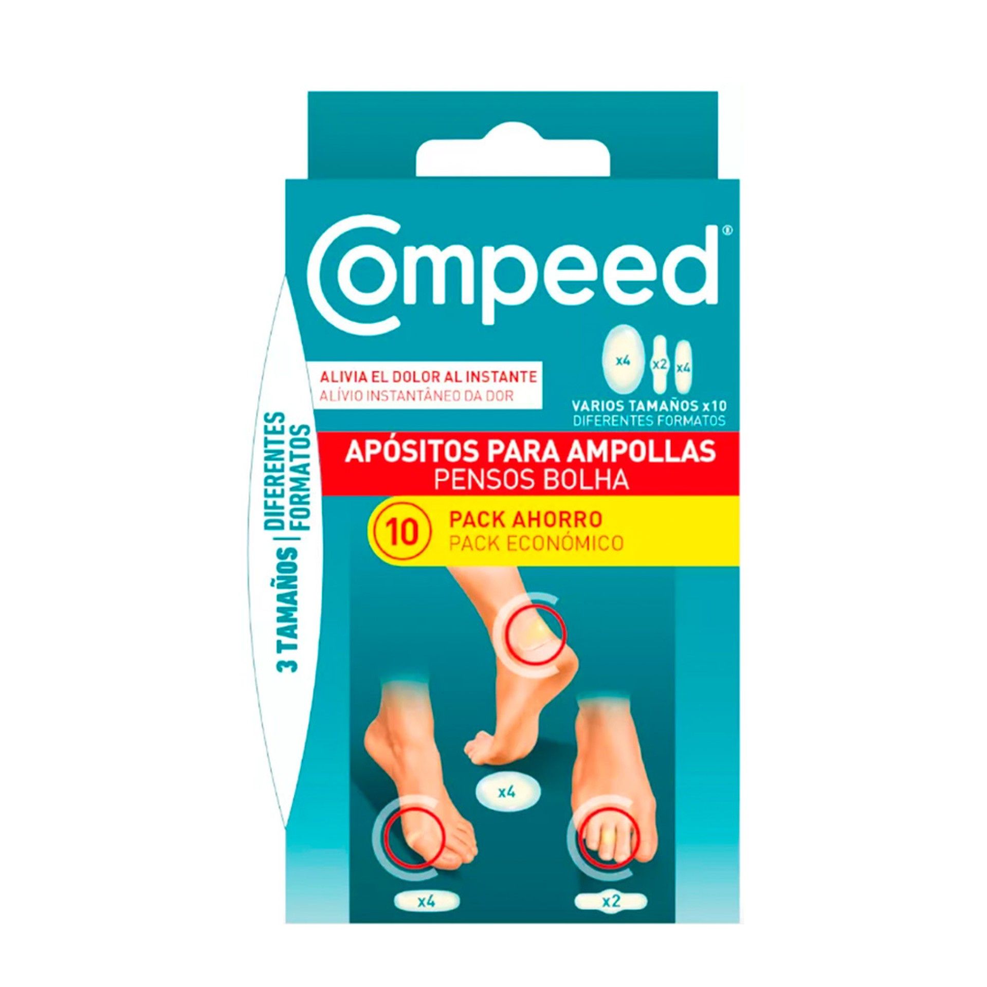 Compeed Bolhas 3 formatos 10 pensos