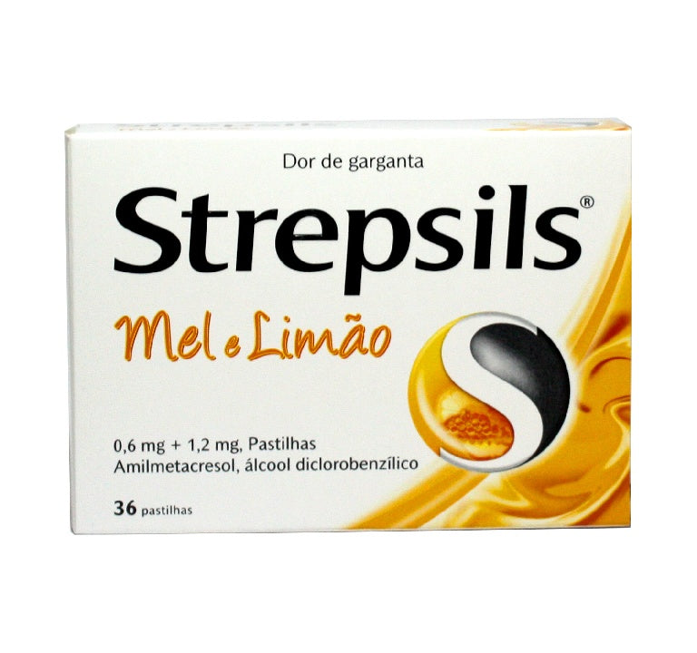 Strepsils Mel e limão, 1,2/0,6 mg x 36 pst
