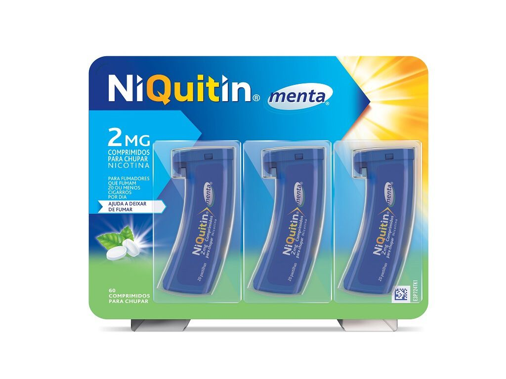Niquitin Menta , 2 mg Recipiente multidose 60 Unidade(s) Comprimidos chupar