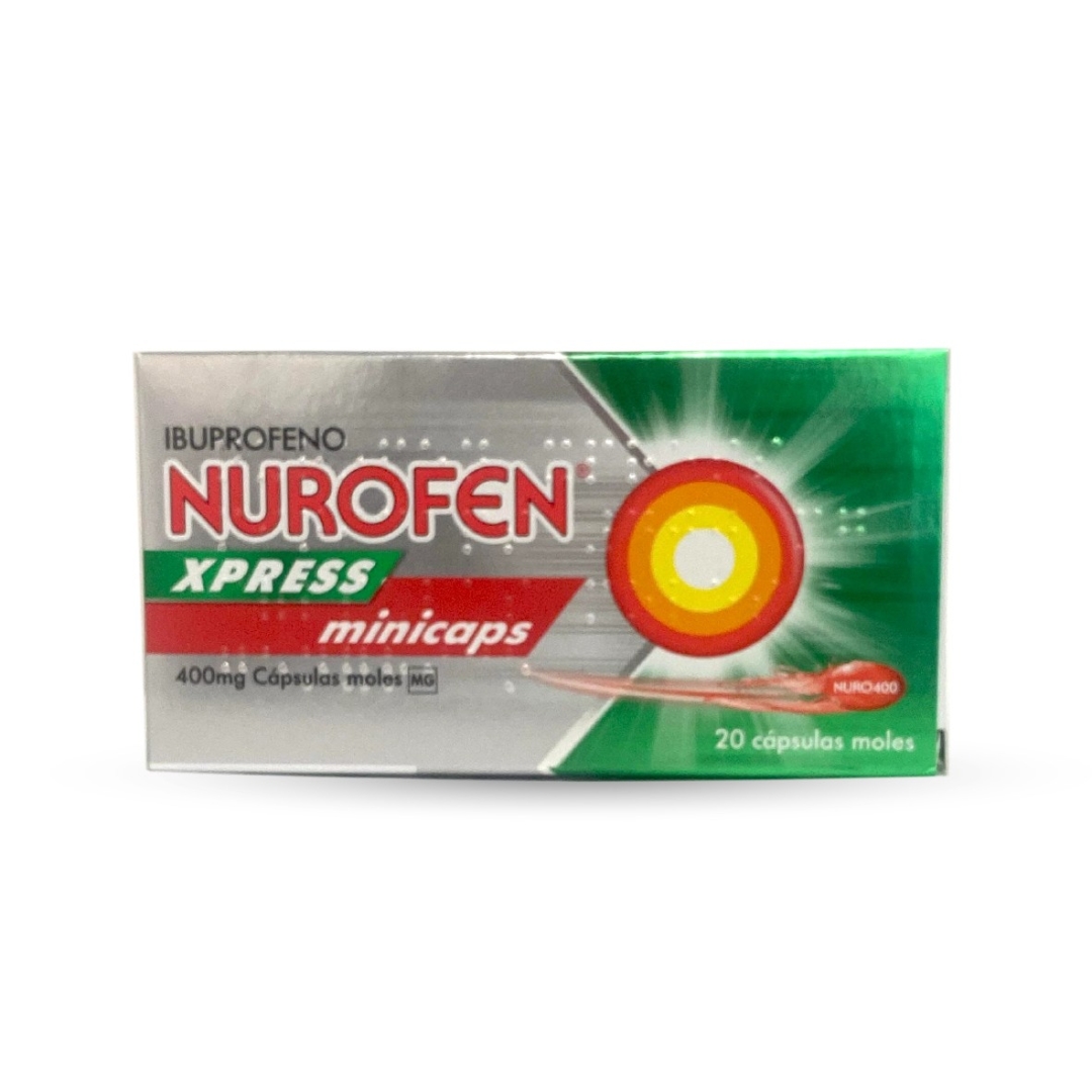 Nurofen Xpress Minicaps MG, 400 mg Blister 20 Unidades 1 Nurofen Xpress Minicaps MG, 400 mg Blister 20 Unidades