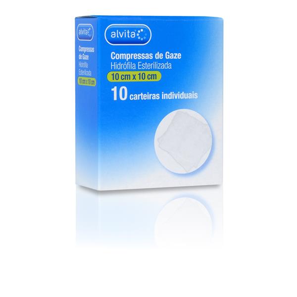 Alvita Compressa Gaze Esterilizado 10x10cmx10