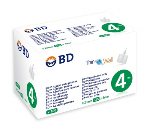 BD Thin Wall Agulhas 4mm X100
