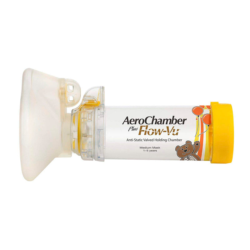 Aerochamber Plus  Flow-Vu Máscara Média 1 a 5 anos