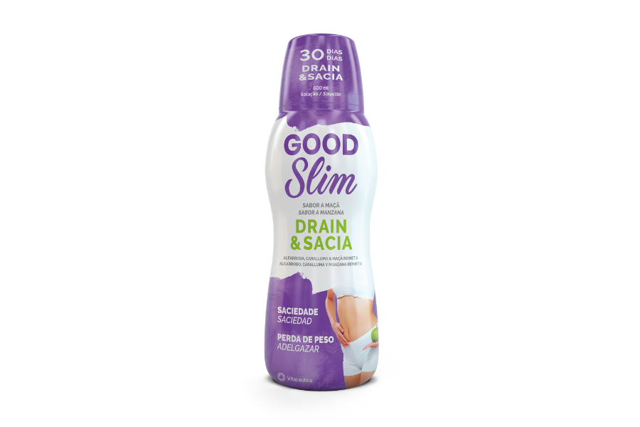 Good Slim Drain & Sacia Sol Maçã 600Ml
