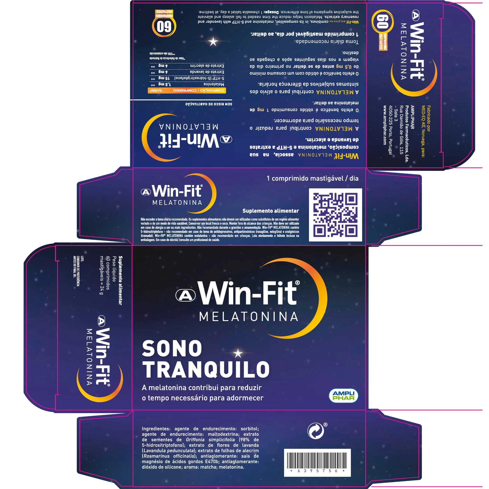 Win-Fit Melatonina 60 Comprimidos Mastigáveis 2 Win-Fit Melatonina 60 Comprimidos Mastigáveis - Image 2