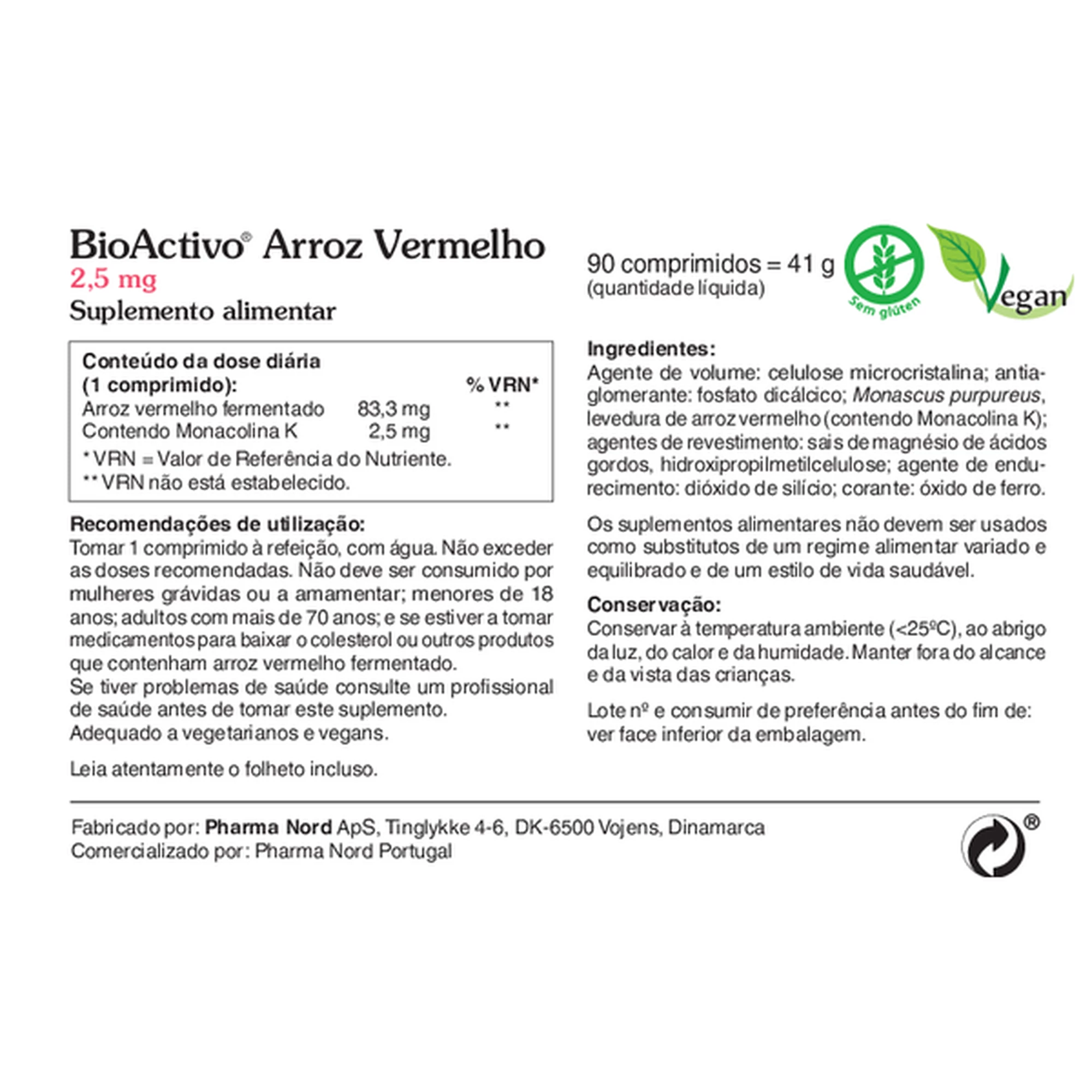 BioActivo Arroz Vermelho 2,5mg CompX90 - Image 2