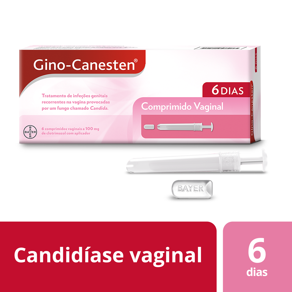 Gino-Canesten, 100 mg x 6 comprimidos vaginais
