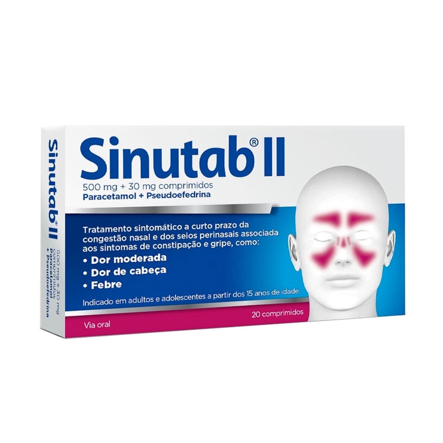 Sinutab II 500/30mg 20 Comprimidos