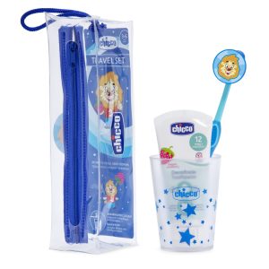 chicco conjunto higiene oral 3 6m azul 1