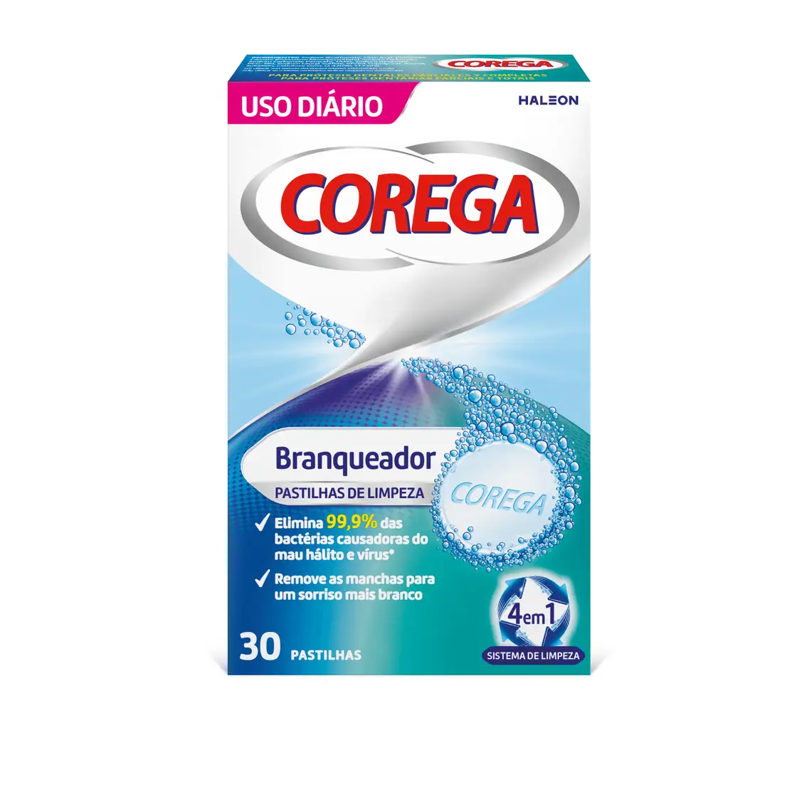 Corega Branqueador (x30 comprimidos efervescentes)