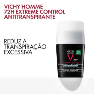 Vichy Homme Desodorizante Antitranspirante Controlo Extremo 72h 50 ml