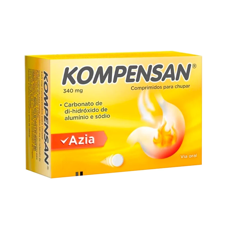 Kompensan 340 mg 20 Comprimidos Mastigáveis