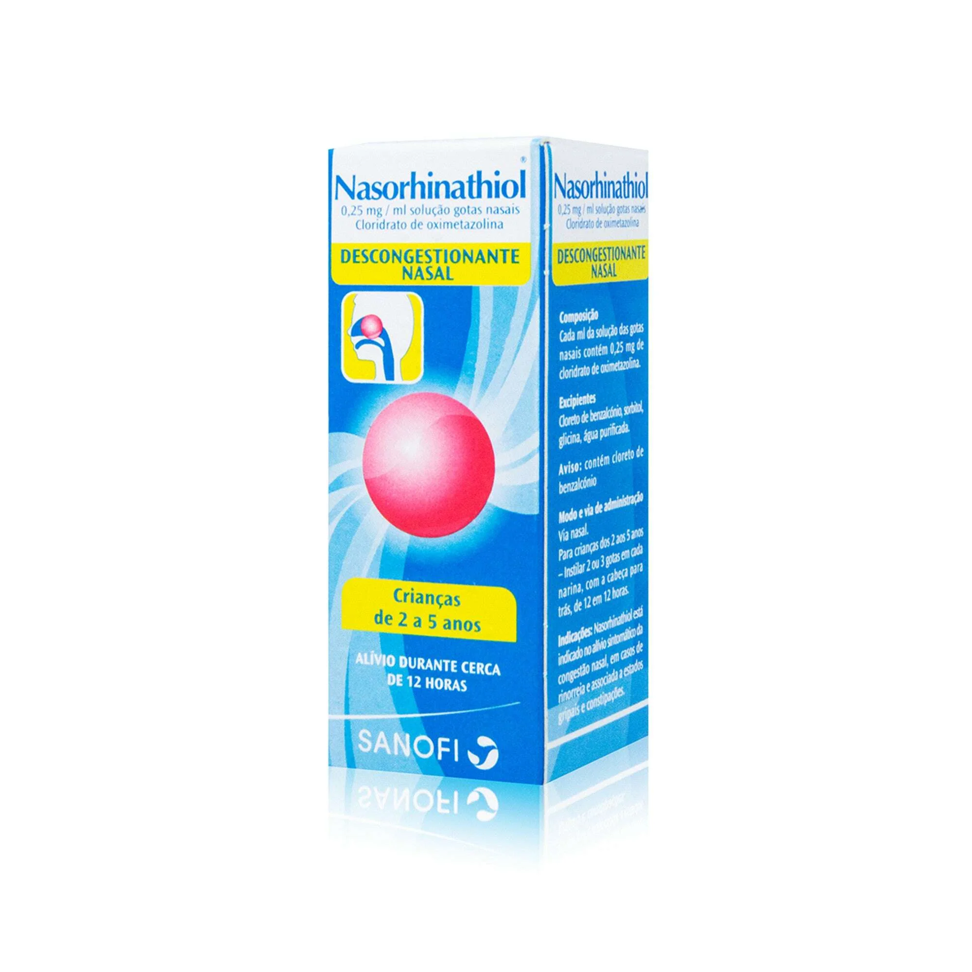 Nasorhinathiol, 0,25 mg/mL-15mL x 1 sol nasal conta-gotas