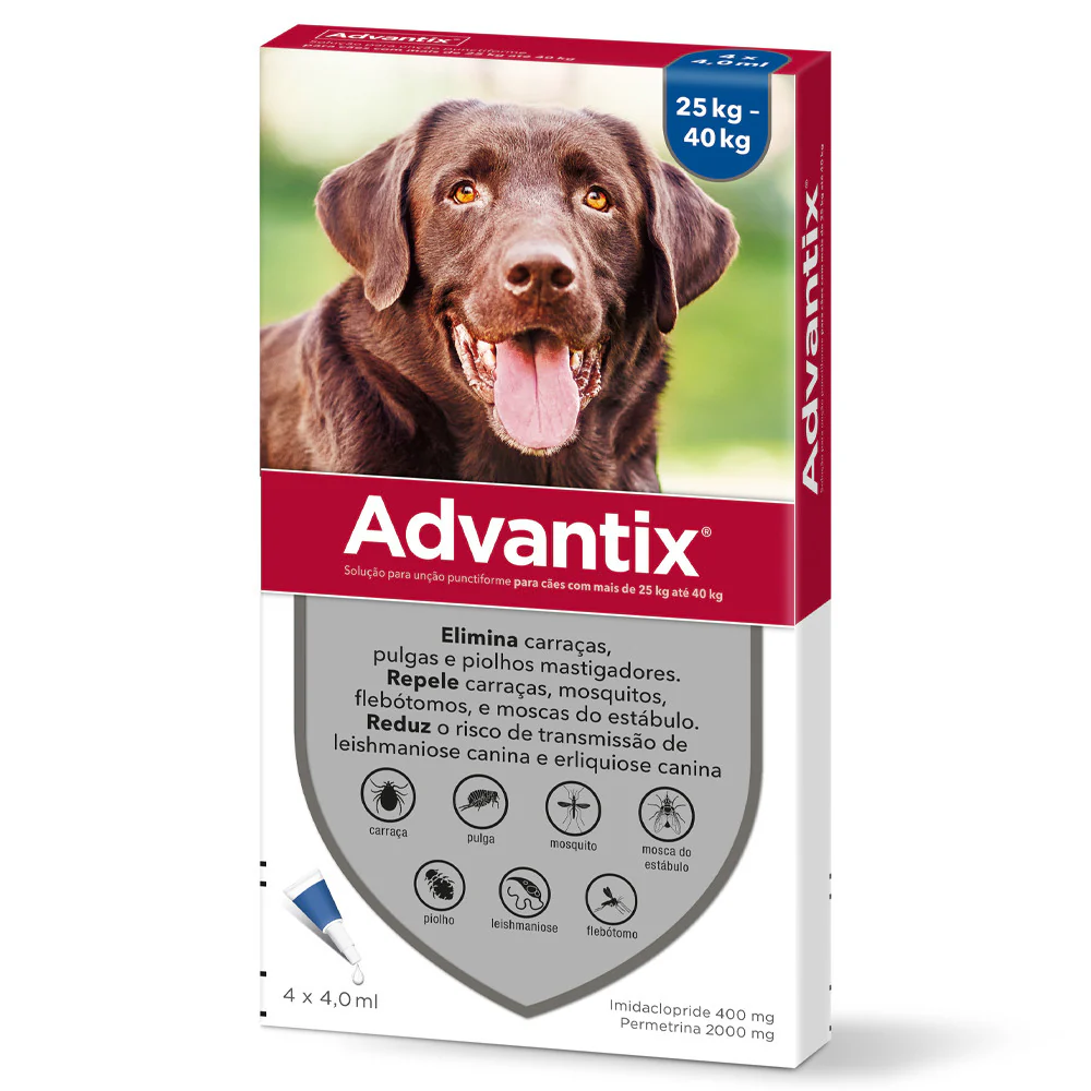 Advantix Cao Sol Uncao 4Mlx4 +25Kg