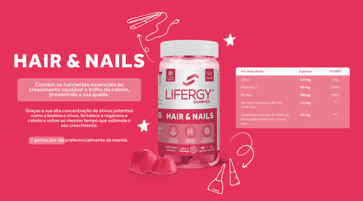 LIFERGY Hair and Nails 60 Gomas - Image 2