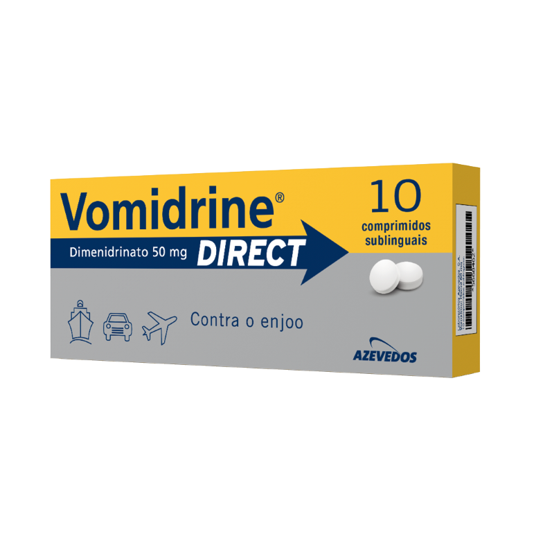 Vomidrine Direct 50mg 10 comprimidos sublinguais 1 Vomidrine Direct 50mg 10 comprimidos sublinguais