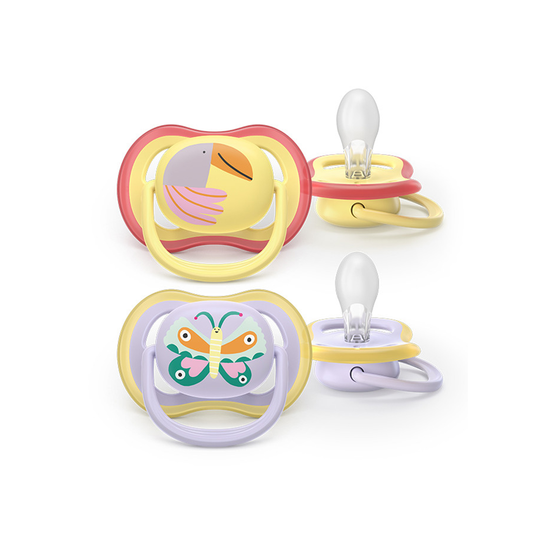 Philips Avent 2 Chupetas Eco UltAir Deco 0-6M  Rosa X2 - Image 2