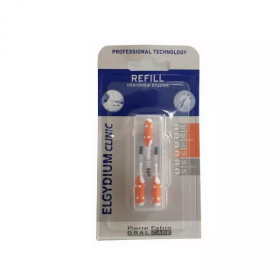 Elgydium Clinic Escovilhão Recargas Laranja X3