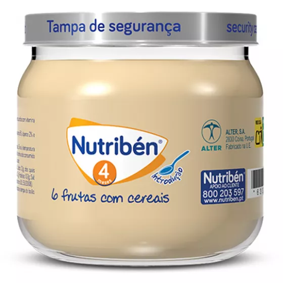 Nutribén Boião 6 Frutas com Cereais 120g