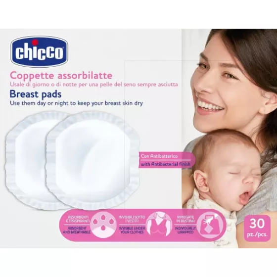 Chicco Disco Absorvente Anti-Bacteriano (x30 unidades) 1 Chicco Disco Absorvente Anti-Bacteriano (x30 unidades)