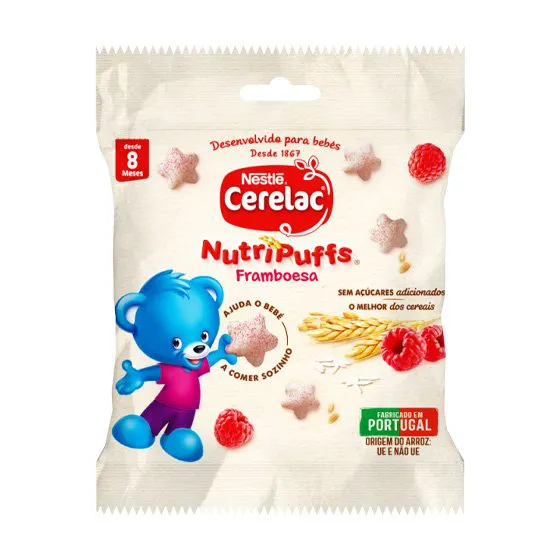 Cerelac Nutripuff Snack Framboesa7G 8M+ 1 Cerelac Nutripuff Snack Framboesa7G 8M+