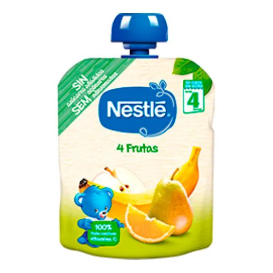 Nestle Naturnes Pacotinho 4Frutas 90g 4M+