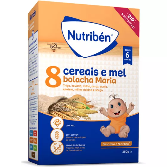 Nutriben Farinhas 8 Cereais Mel Bol M 250G