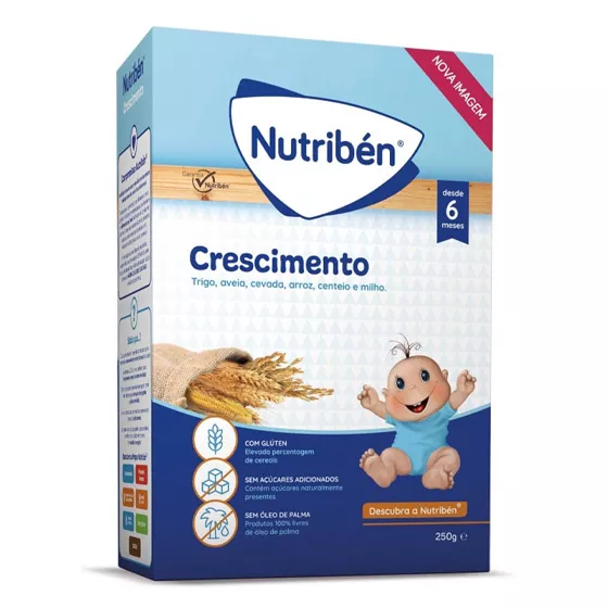 Nutribén Papa Crescimento Não Láctea 6m+ 250g 1 Nutribén Papa Crescimento Não Láctea 6m+ 250g