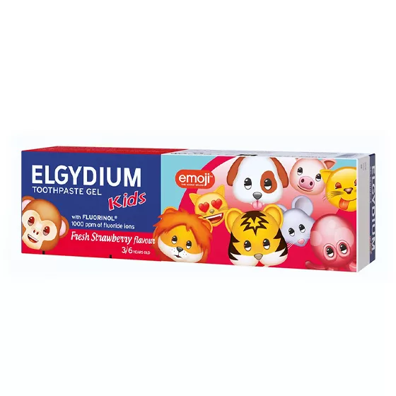 Elgydium Kids Emoji Sabor Frescura de Morango - Gel Dentífrico para Crianças 50ml 1 Elgydium Kids Emoji Sabor Frescura de Morango - Gel Dentífrico para Crianças 50ml