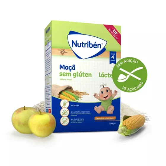 Nutriben Farinha Maçã S/Glut Lact 600g