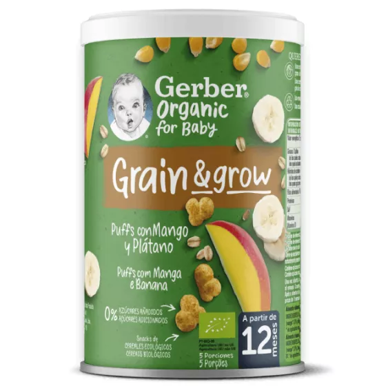 Gerber Organic Grain&Grow Manga e Banana 12M    35g