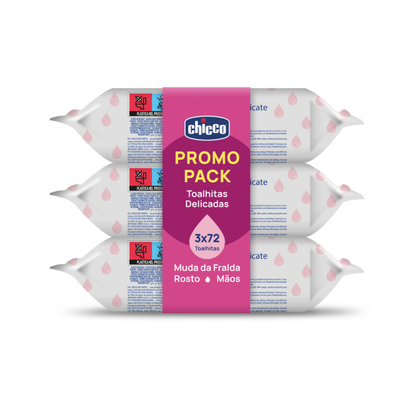 Chicco Toalhetes Delicados x72 unidades Pack Triplo