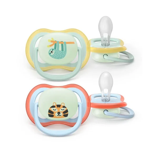 Philips Avent Chupeta Eco Ultra Air Nighttime Preguiça e Tigre 0-6M X2