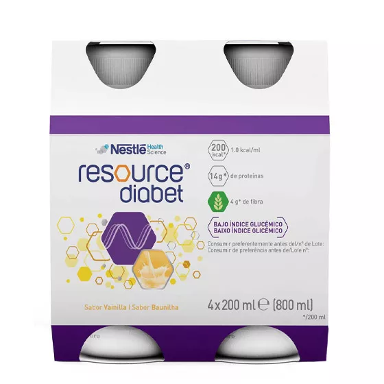 Resource Diabet Baunilha 4 Frascos 200ml