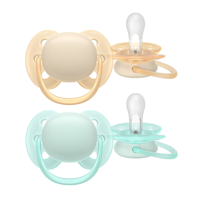 Philips Avent Ultra Soft Chupeta 0-6M Amarela e Verde - Image 2
