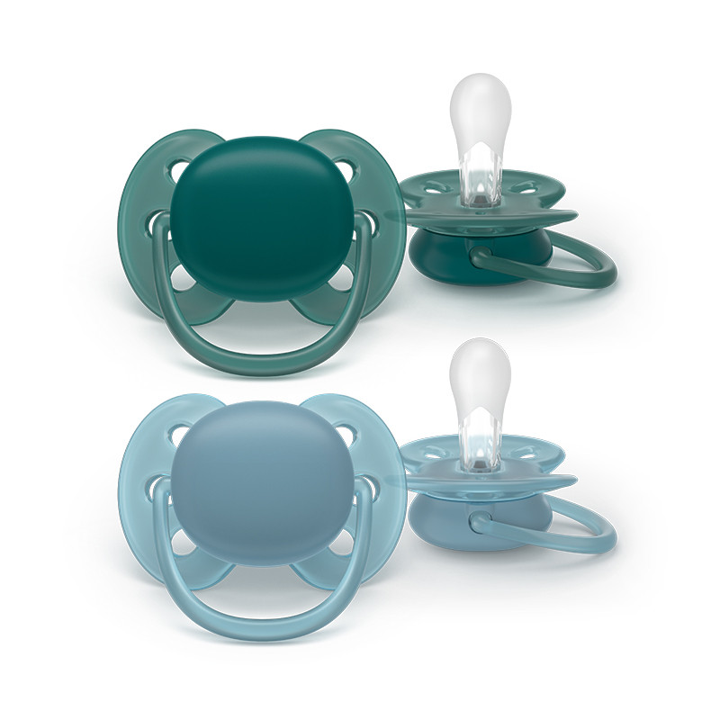 Philips Avent Ultra Soft Chupeta +18M Verde e Azul - Image 2