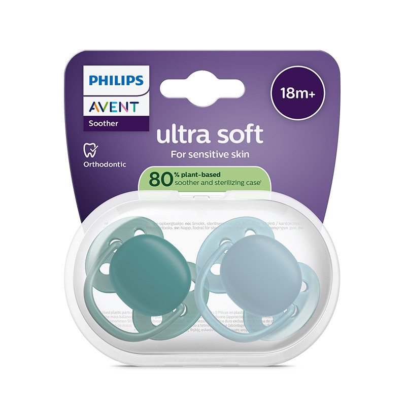 Philips Avent Ultra Soft Chupeta 0-6M Azul e Verde