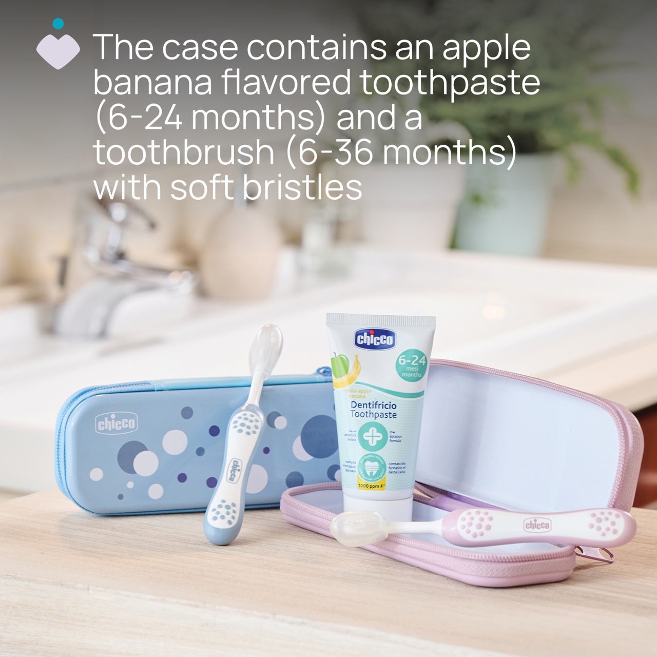 Chicco Conjunto de Higiene Oral Azul 6M+ 4 Chicco Conjunto de Higiene Oral Azul 6M+ - Image 4