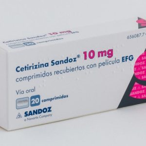 Cetirizina Sandoz MG, 10 mg Blister 20 Unidade(s) Comp revest pelic
