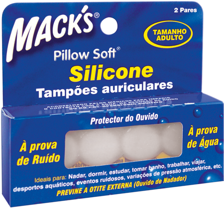 Mack S Tampão Oto Silicone Branco X 2