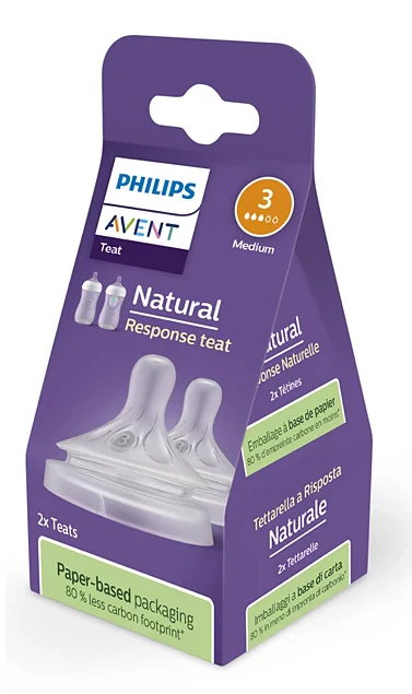Philips Avent Tetina Silicone Natural Response T3 1M+X2 1 Philips Avent Tetina Silicone Natural Response T3 1M+X2