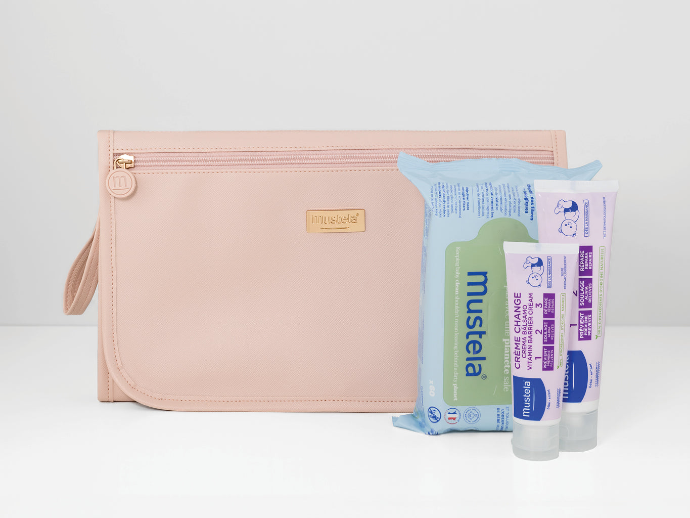 Mustela Kit Muda Fralda Bebe Rosa