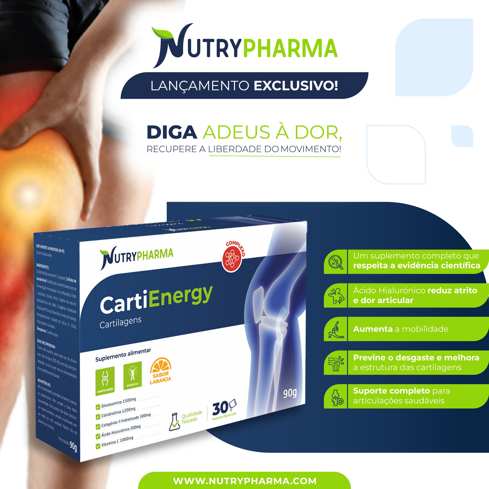Cartienergy pó Laranja - 3G ( x30 saquetas)