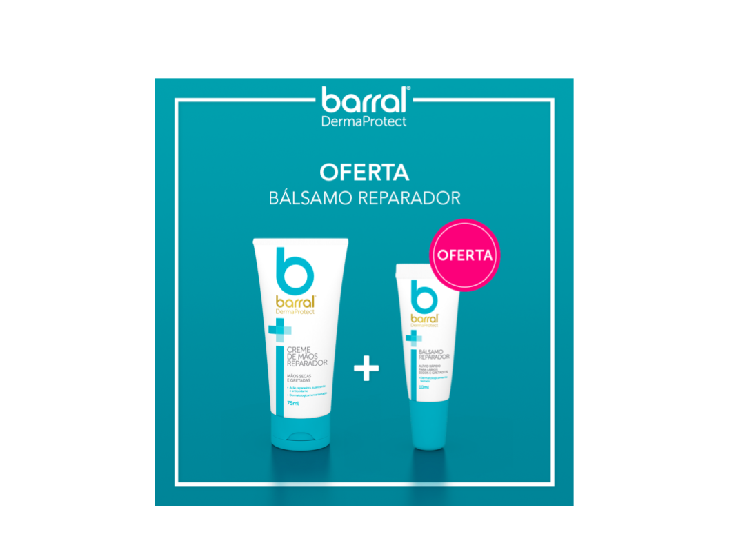 Barral DermaProtect Creme de Mãos Reparador 75ml + OFERTA Stick Reparador Labial 2 Barral DermaProtect Creme de Mãos Reparador 75ml + OFERTA Stick Reparador Labial - Image 2