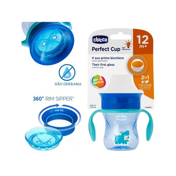 Chicco Copo de Refeição Azul 12M+