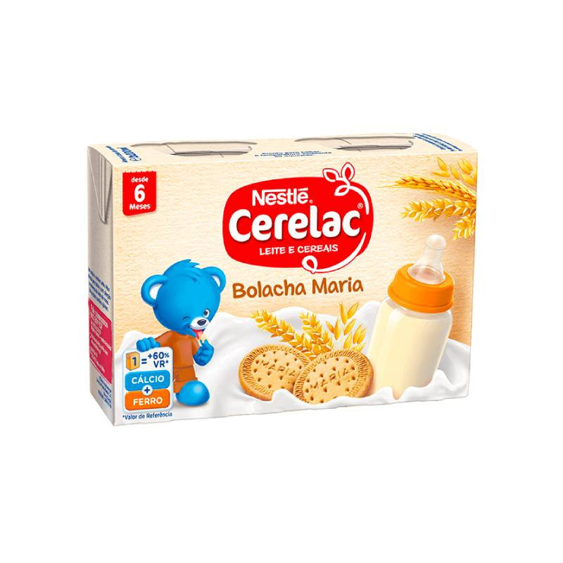 Cerelac Leite e Cereais Bolacha Maria 2x200ml