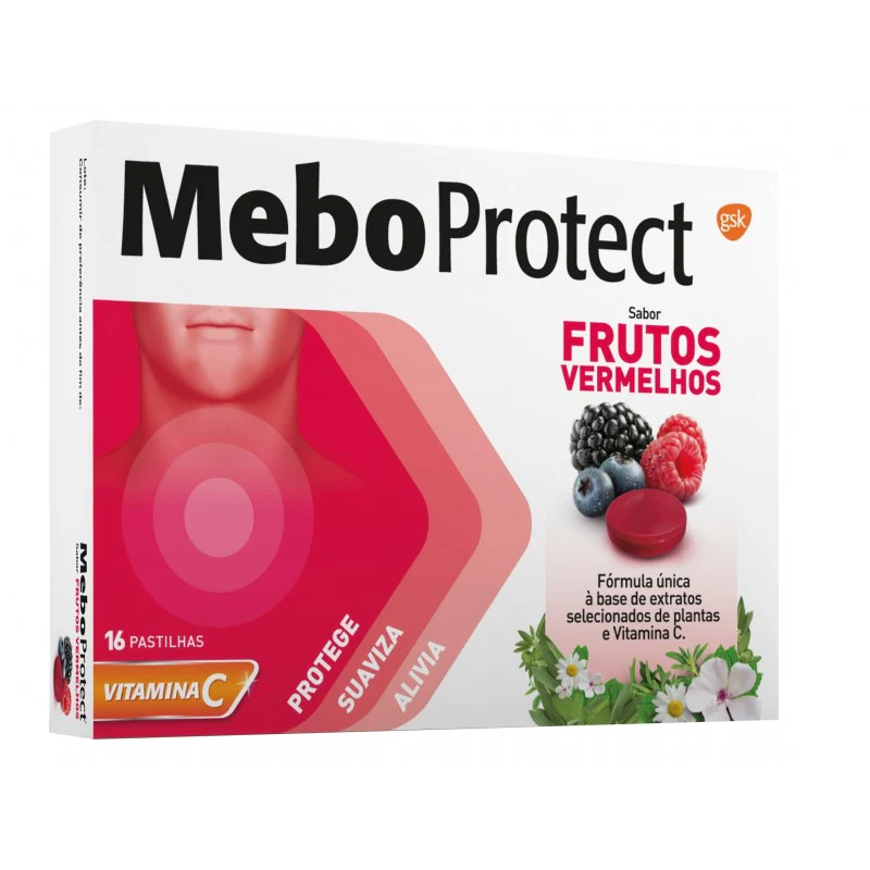 Meboprotect Frutos Vermelhos 16 Pastilhas 1 Meboprotect Frutos Vermelhos 16 Pastilhas