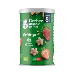 gerber organic puffs morango 8m 35g